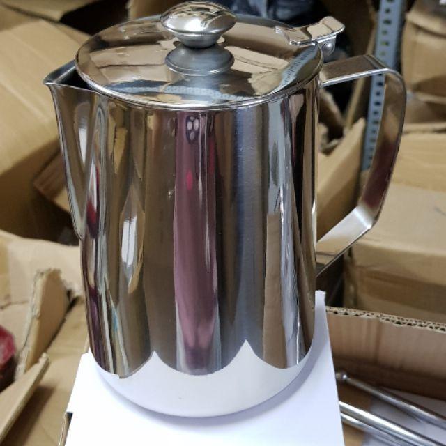 [Hcm]Stainless Steel Milk Frother with Lid 1000ml- 1500Ml-2000Ml
