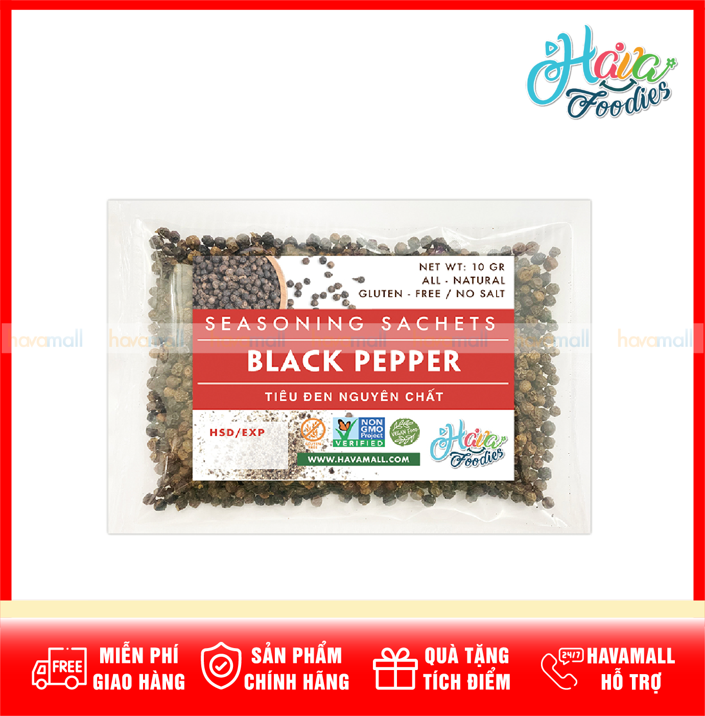 Tiêu Đen Nguyên Hạt Havafoodies – Black Pepper