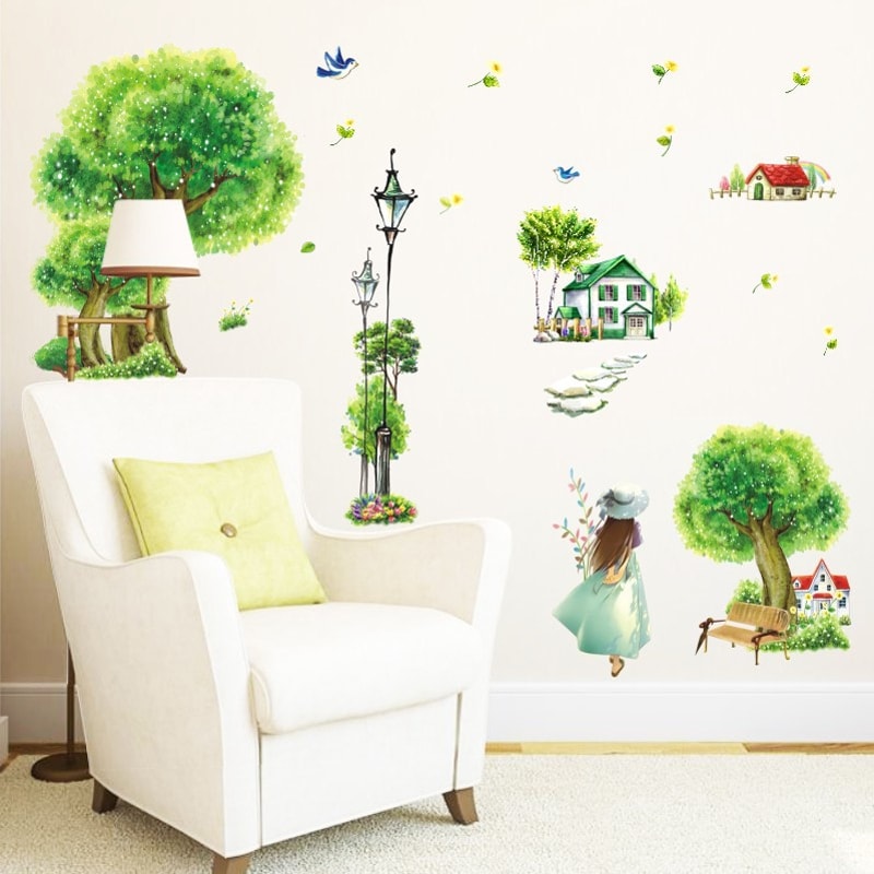 DECAL DÁN TƯỜNG KHU VƯỜN MỘNG MƠ