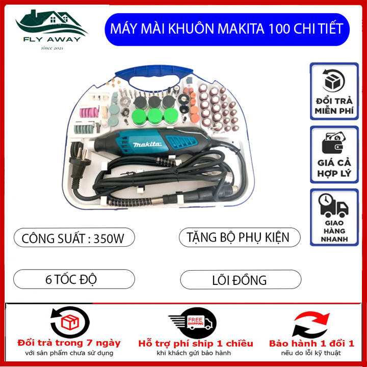 Bộ máy khoan mài cắt mini đa năng MKT 100 phụ kiện, công suất 350w - Máy mài khắc mini, máy mài khuôn cầm tay, máy điêu khắc gỗ cầm tay - Bảo hành 12 tháng
