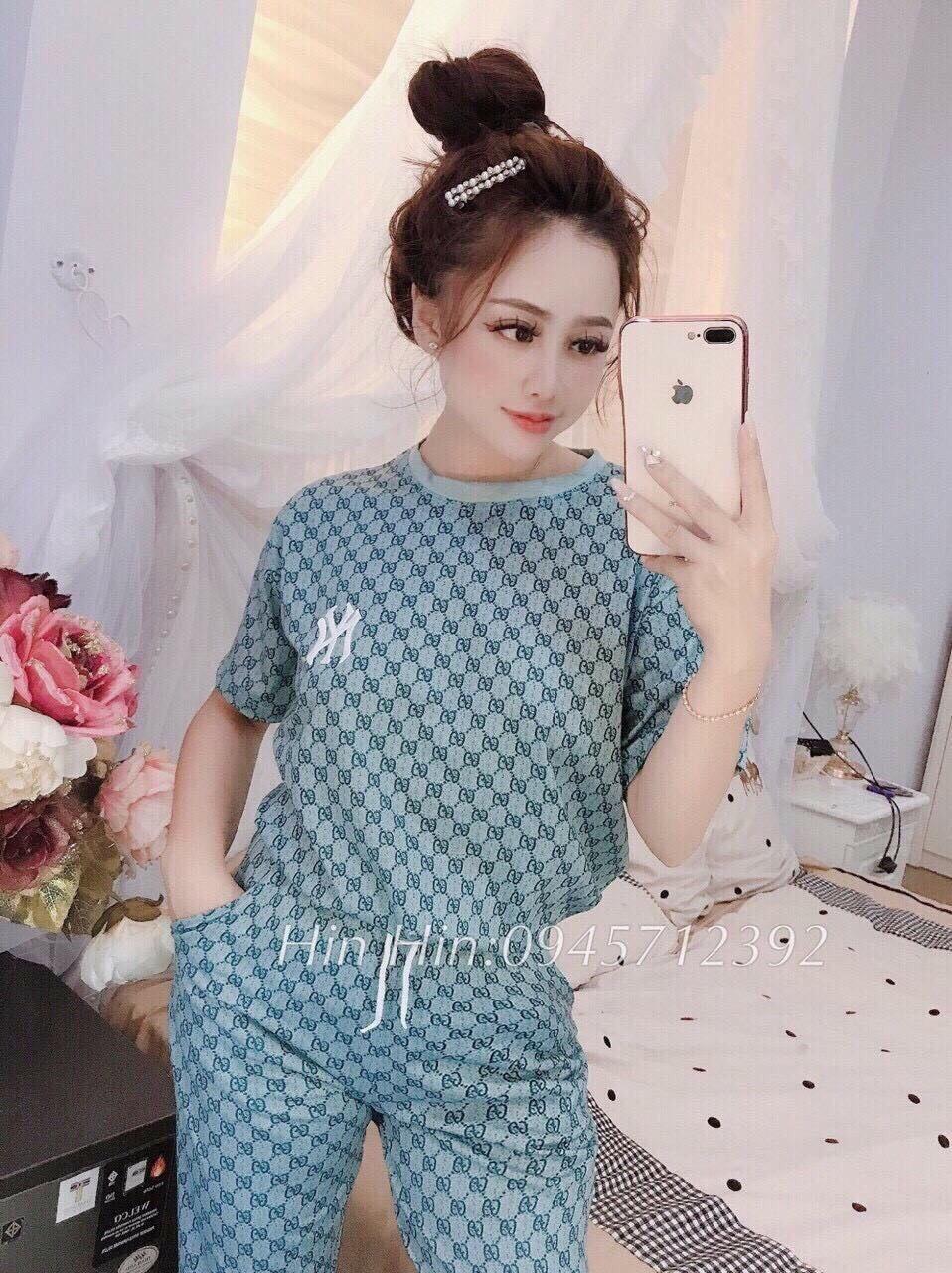bộ đồ sọc karo chất cotton hàng bao đẹp