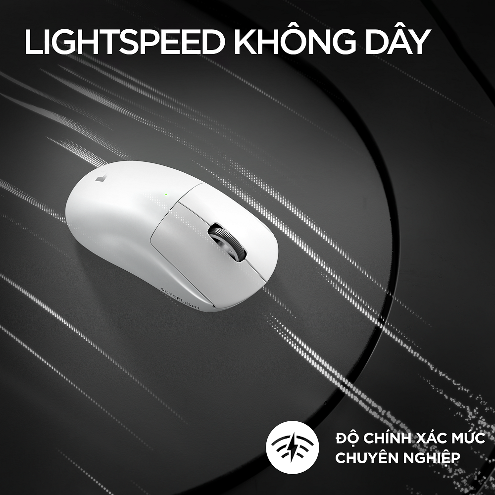 [Siêu sale 10.7- Giảm 40%]Chuột gaming Logitech G PRO X SUPERLIGHT 2 Lightspeed - Nhẹ 60g, Switch LightForce, Cảm biến Hero 2, DPI 32K