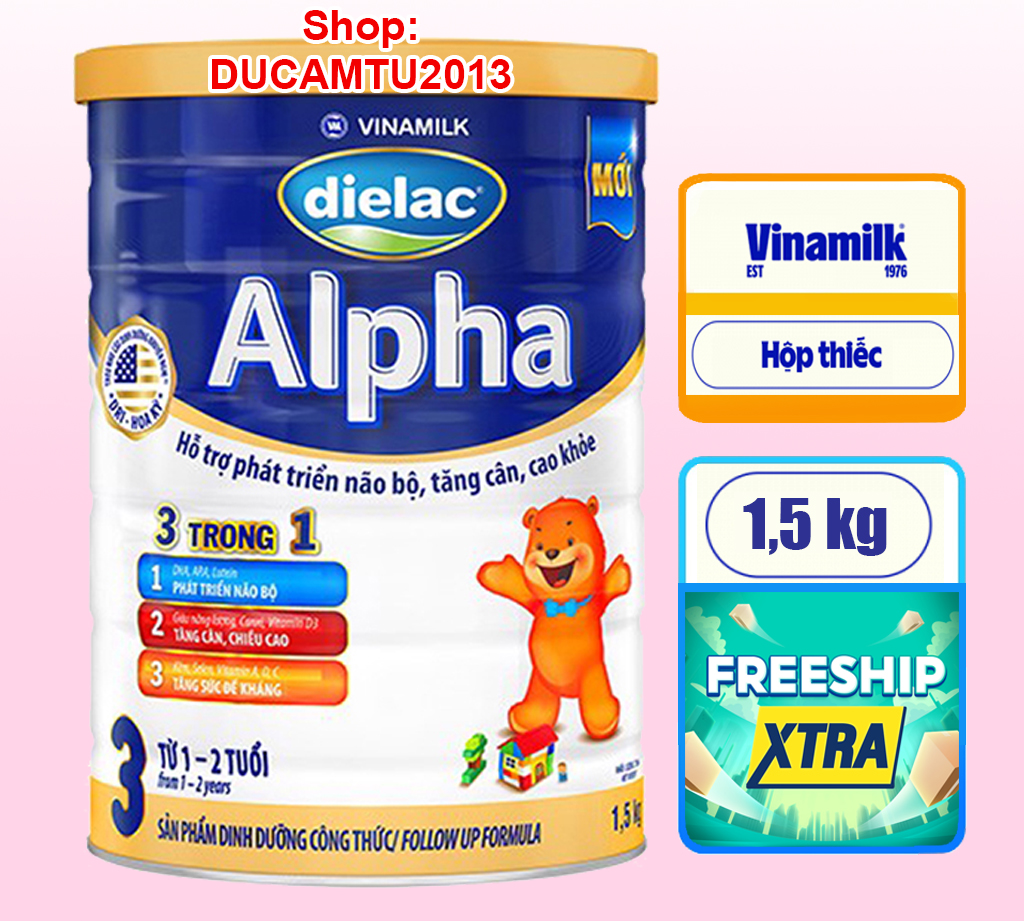 SỮA BỘT DIELAC ALPHA 3 1,5KG