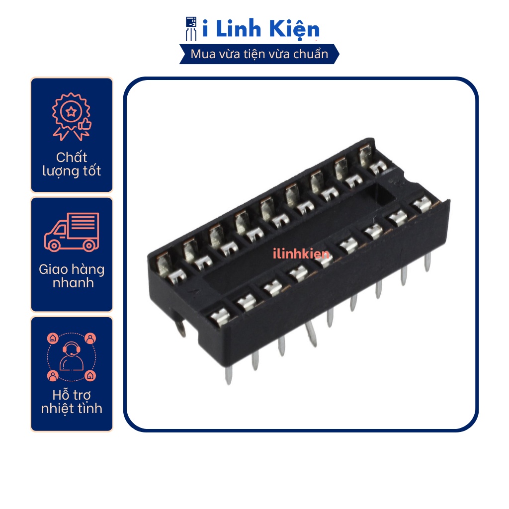 Đế ic 18 chân dip-18 loại dẹp chất lượng tốt