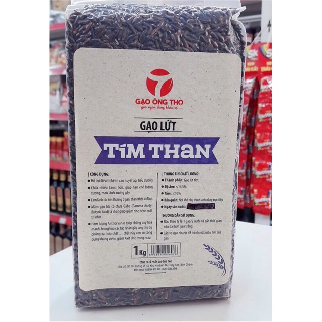 Gạo Ông Thọ - Tím Than túi 1kg