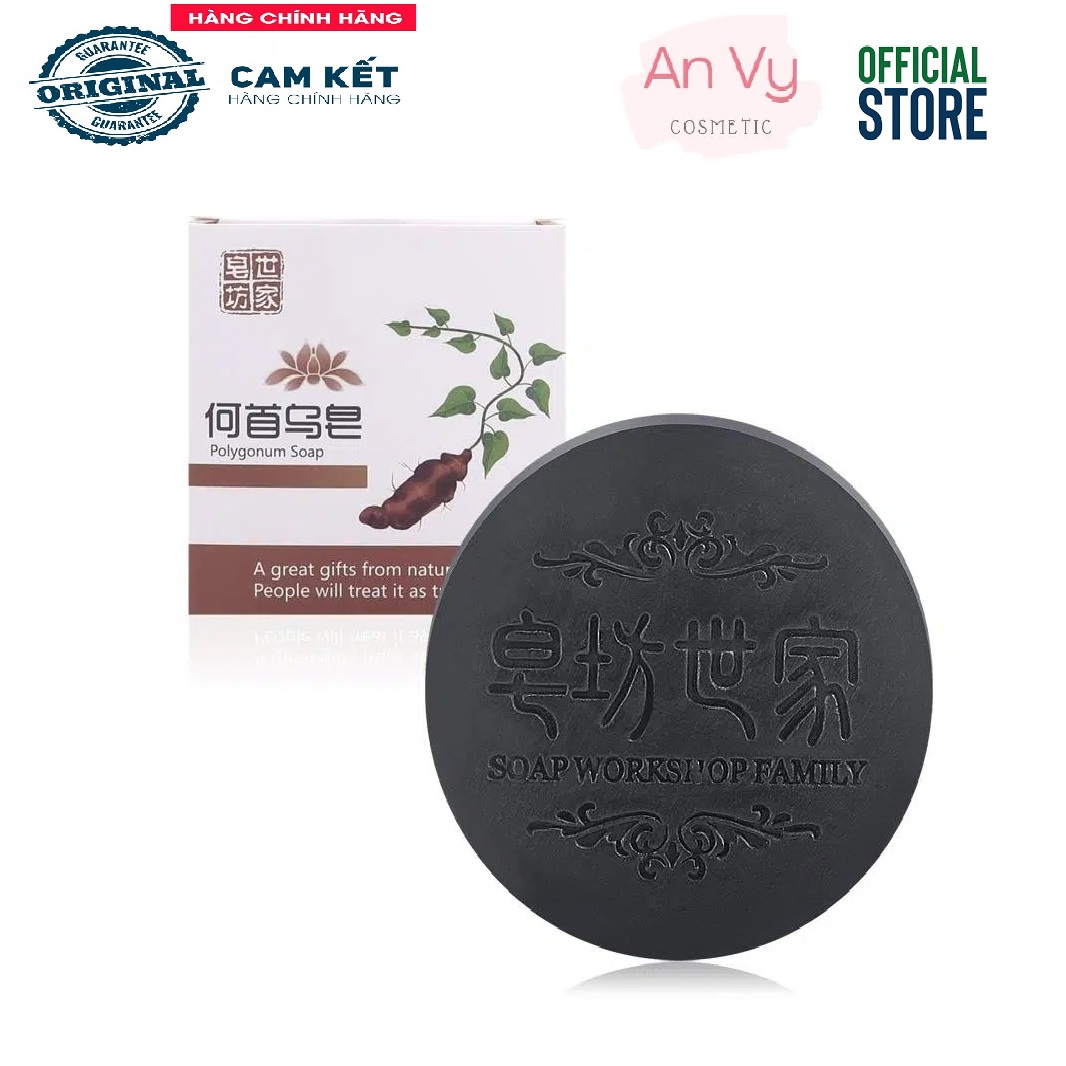 Xà phòng gội đầu mềm mượt dưỡng tóc sạch gàu giảm gãy rụng mọc tóc hà thủ ô workshop family - mẫu mới