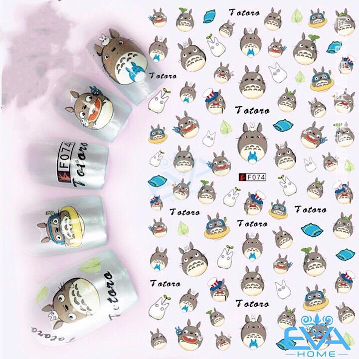 [HCM]Miếng Dán Móng Tay 3D Nail Sticker Hoạt Hình Thú Totoro F074