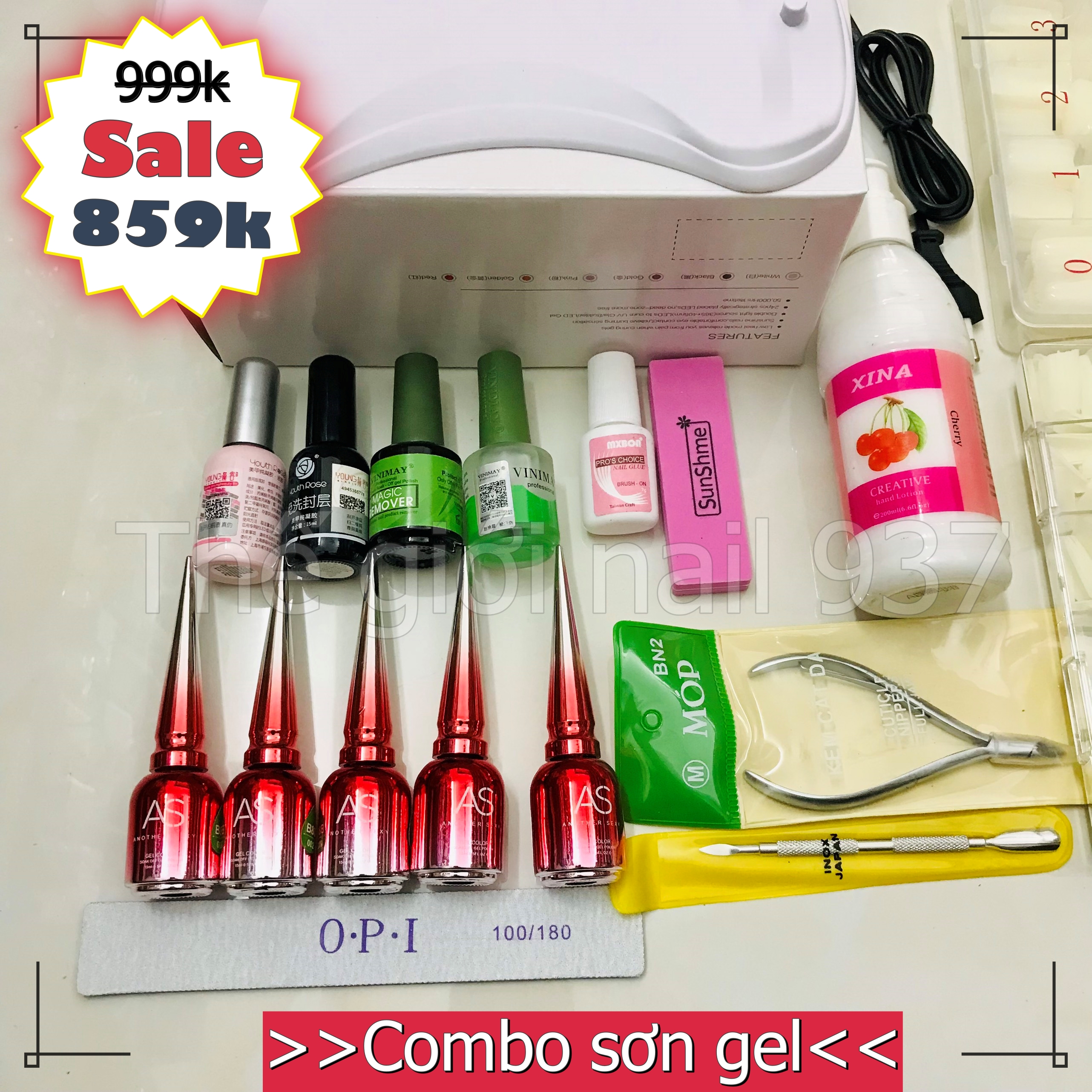 Combo đồ làm nail cơ bản 859k - (Combo làm sơn gel tại nhà) - TGN937 - Combo 14