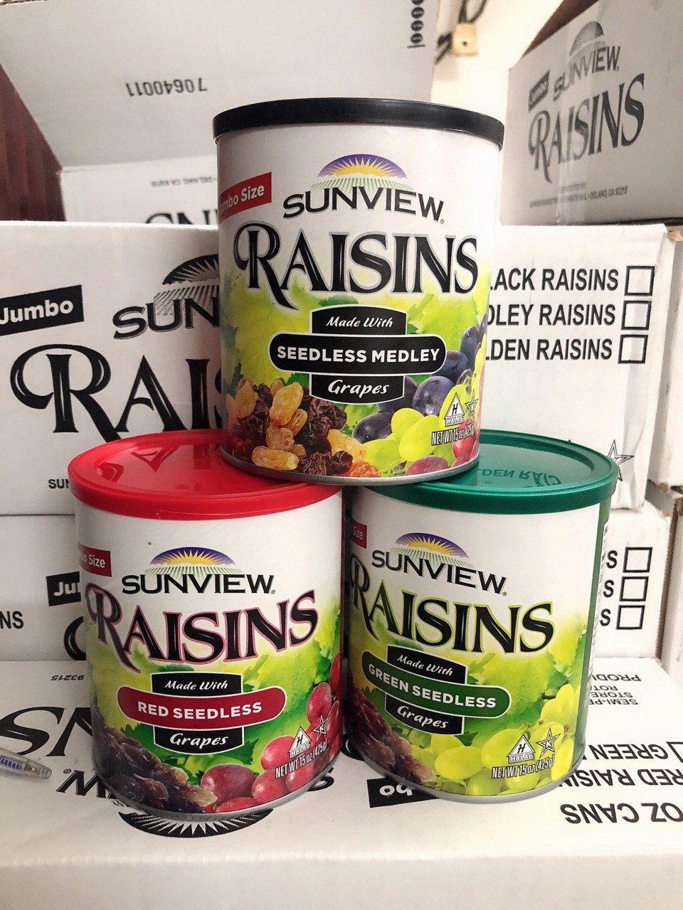 nho khô mỹ Raisin hộp 425g