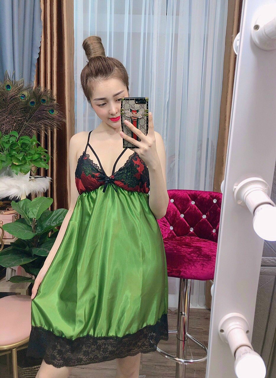ĐẦM PHI BÓNG CHÉO DÂY PHỐI REN FREESIZE DƯỚI 55KG