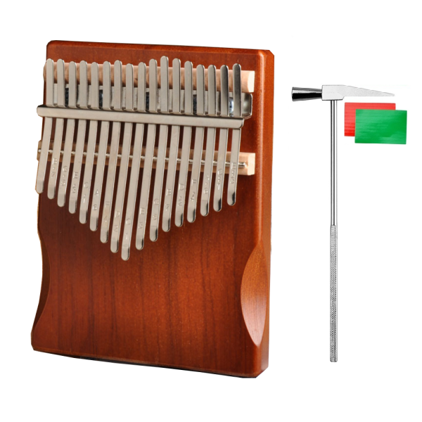 Đàn kalimba 17 phím gỗ nguyên khối âm vang hay , gỗ đủ tuổi phím mềm, gọn nhẹ tập lâu không mỏi tặng kèm búa chỉnh âm và stick dán màu xanh hoặc đỏ KJLIM95 M17-002 Mẫu mới nhất