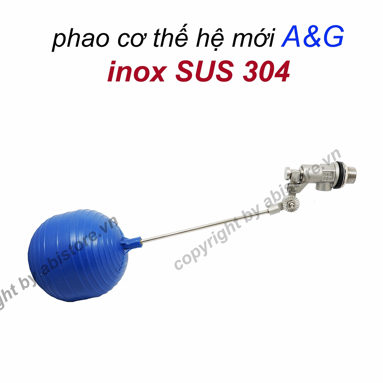 PHAO CƠ INOX 304 PHI 21 VÀ PHI 27 CHỊU NHIỆT CAO 90 ĐỘ C, PHAO CƠ DN15 (1/2'), DN20(3/4').