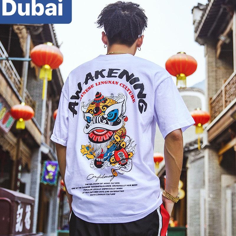ÁO THUN NAM CON KÌ LÂN HONG KONG PHOM FORM RỘNG TAY LỠ HOT TREND MẠNH MẼ SÀNH ĐIỆU VẢI DÀY MIN - DUBAI FASHION