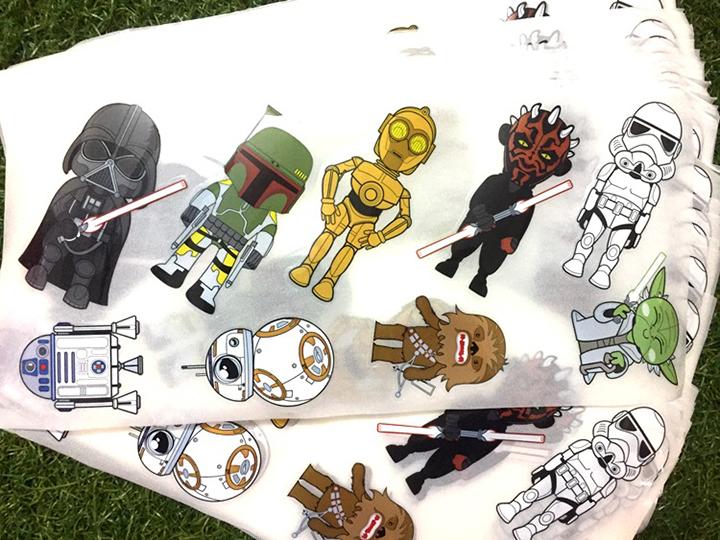 Tấm STICKER dán trong suốt chủ đề STAR WARS