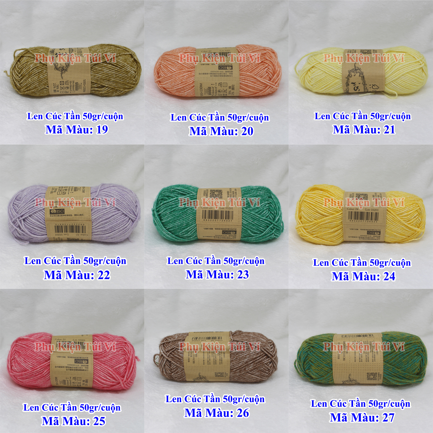 Len cúc tần 40k/50g ~130m