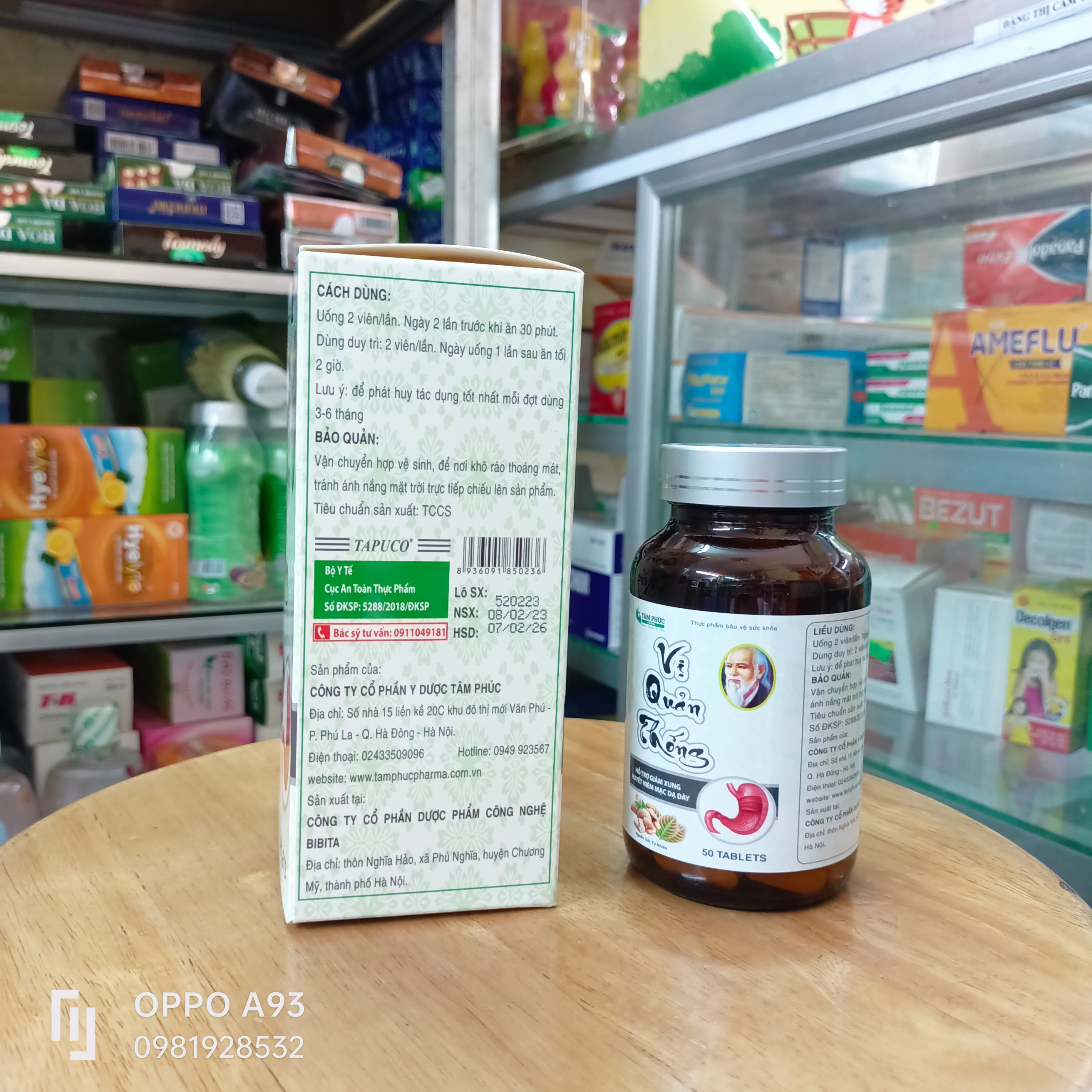 Vị Quản Thống (lọ 50 viên) hỗ trợ dạ dày