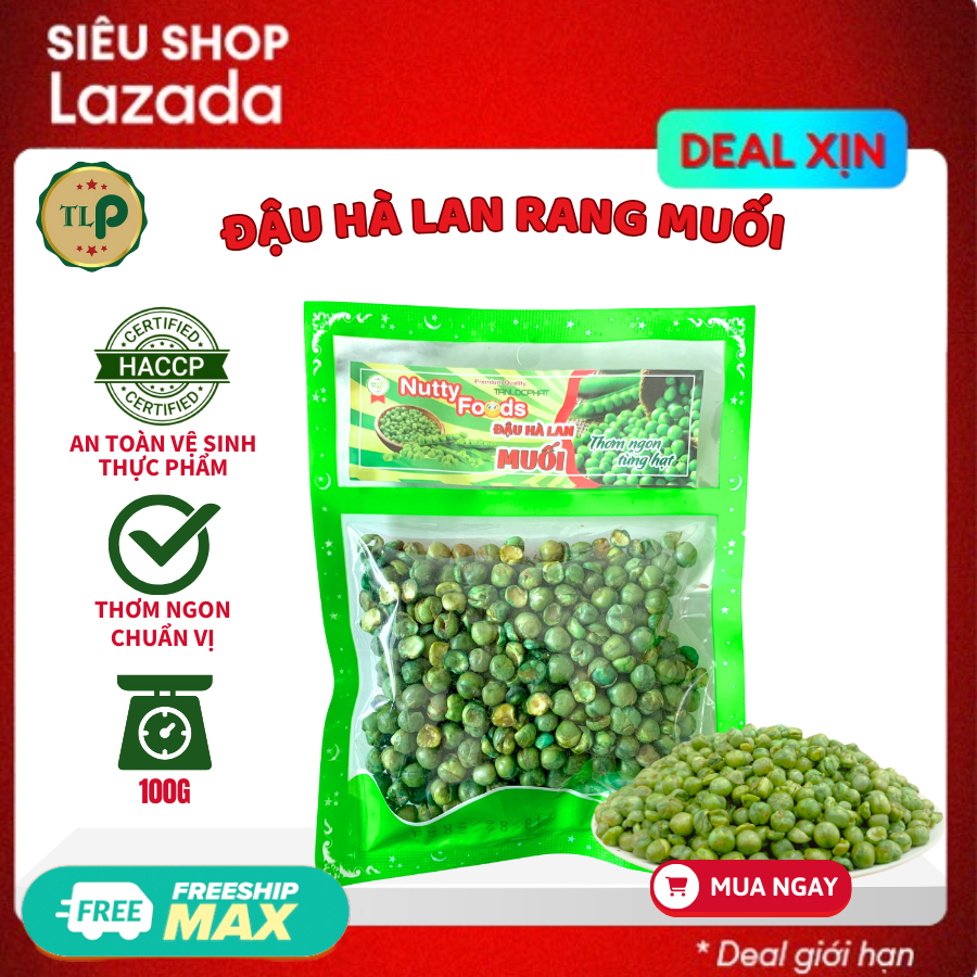 ĐẬU HÀ LAN RANG MUỐI TÂN LỘC PHÁT BỊCH 100G