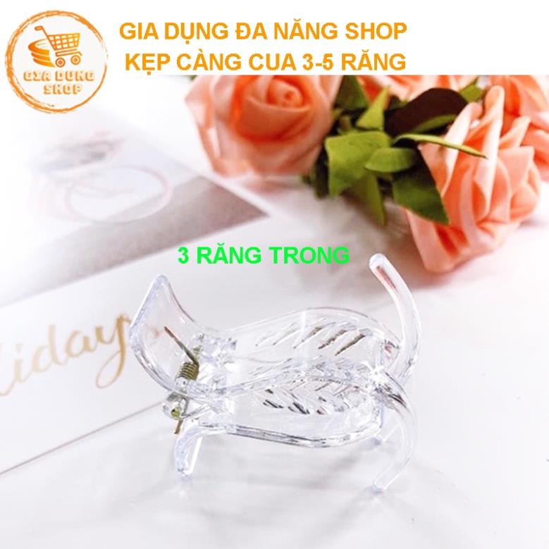 (Combo of 3) Quality 3-Tooth, 5-Tooth Smooth Crab Claw Hair Clips
