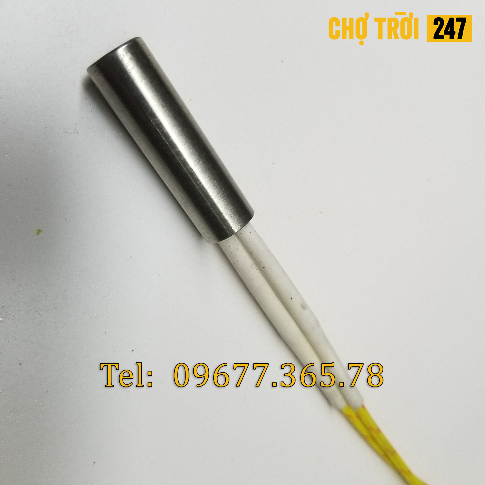 Thanh gia nhiệt, điện trở nhiệt đốt nóng 1 đầu, ti nhiệt đường kính phi 10