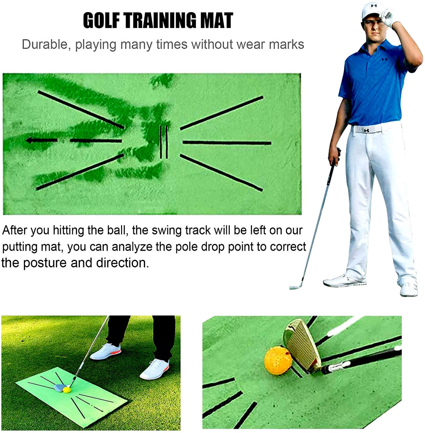 New 2022 - Thảm Tập Golf Đánh Dấu Hướng Đánh Bóng Sân Trong Nhà