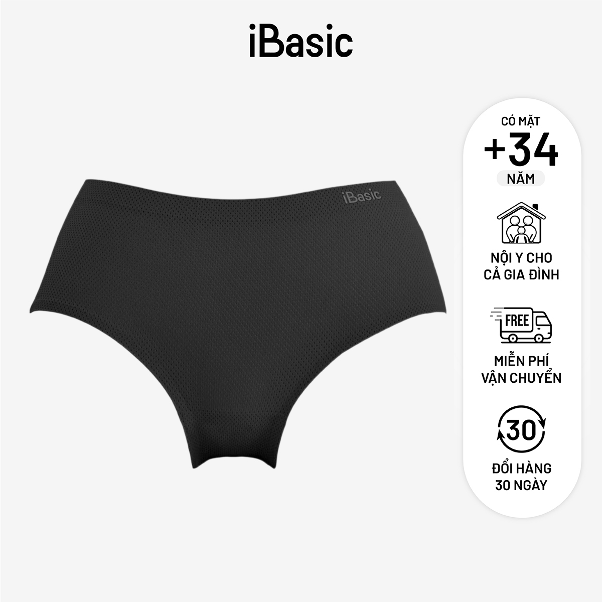 Quần lót nữ bonding thoáng khí lưng vừa iBasic V109-3