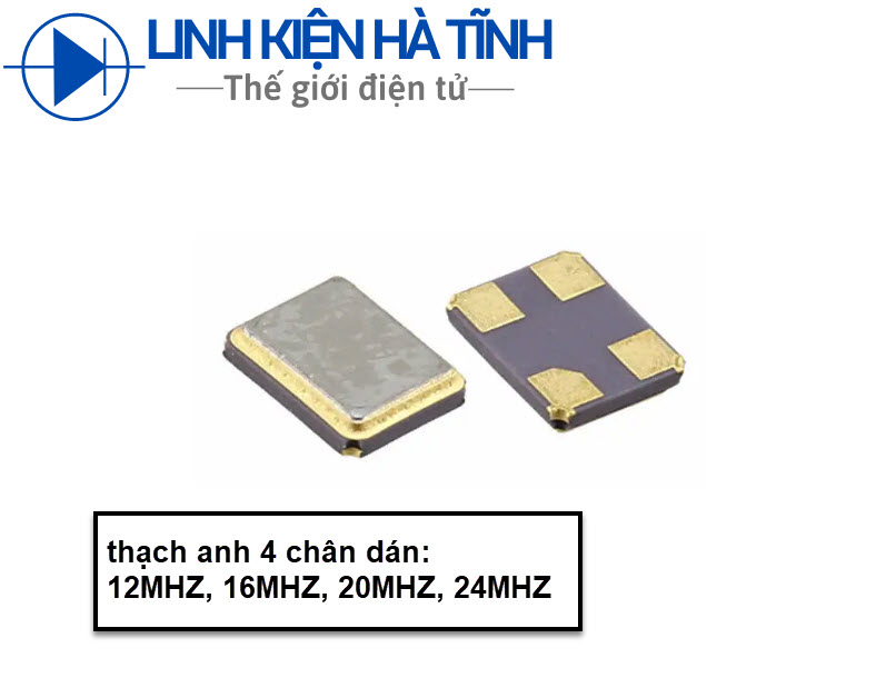 5 con Thạch anh dán 4 chân thạch anh SMD 4 chân 12MHZ 16MHZ 20MHZ 24MHZ