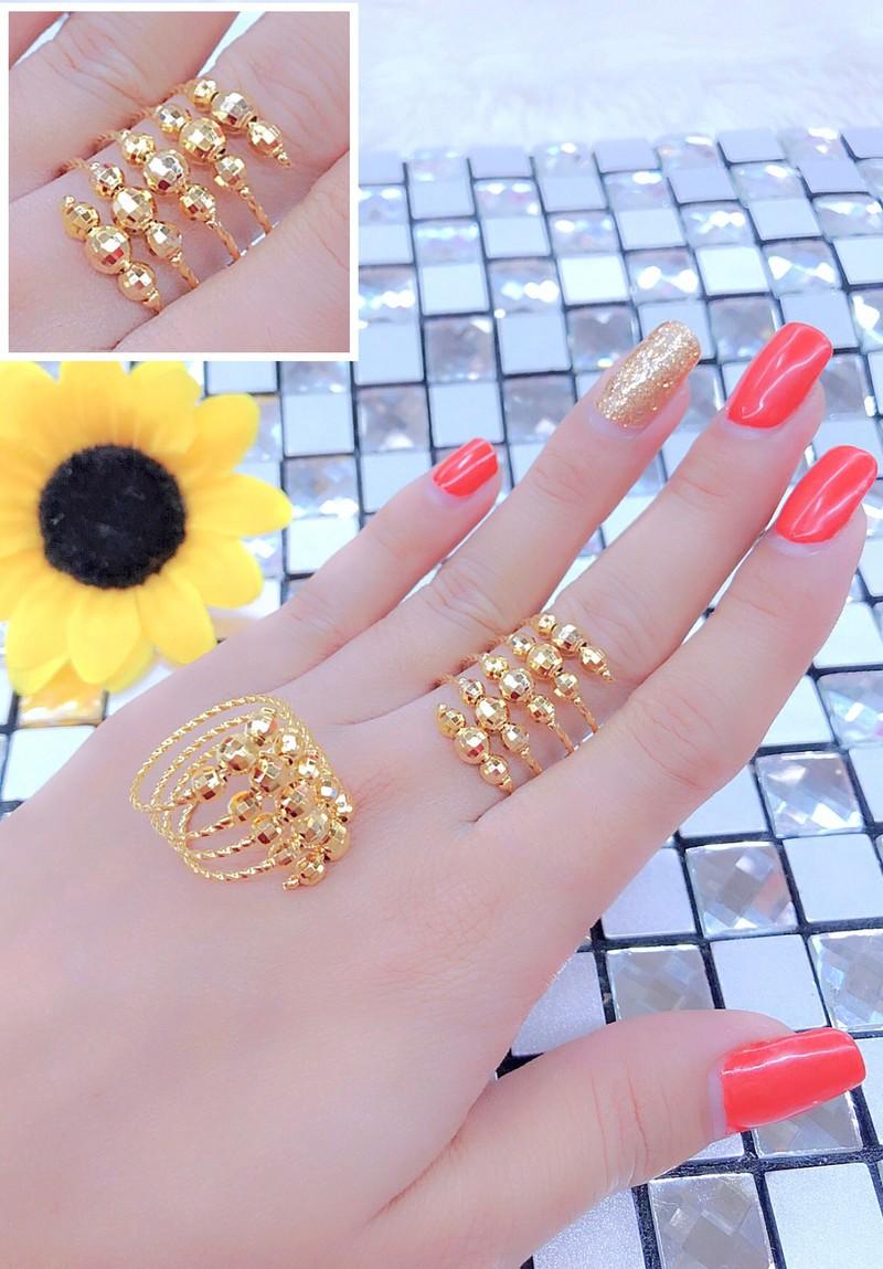 Nhẫn nữ UHAVNhẫn Bi Xoắn Nhiều Vòng