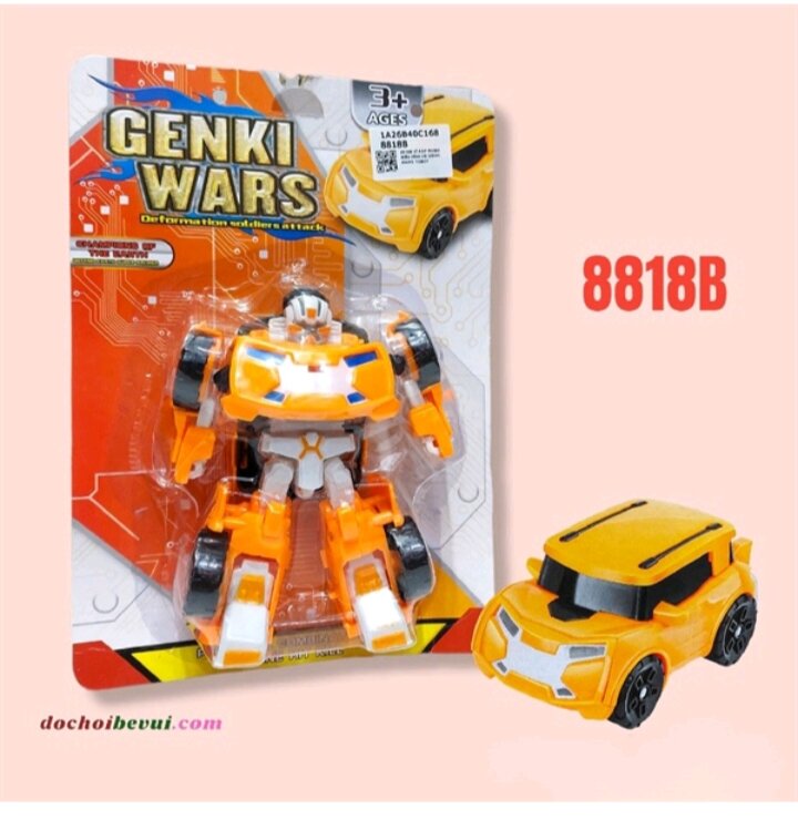 Vỉ đồ chơi roboot Genki wars biến hình siêu nhân thành xe