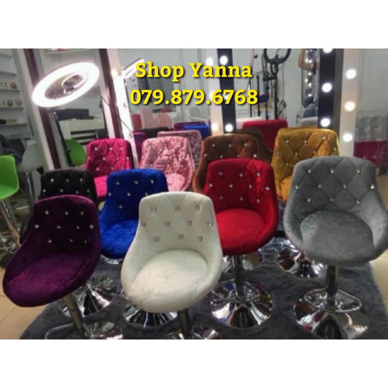 Ghế Quầy Bar Cao Cấp - Ghế Nhung