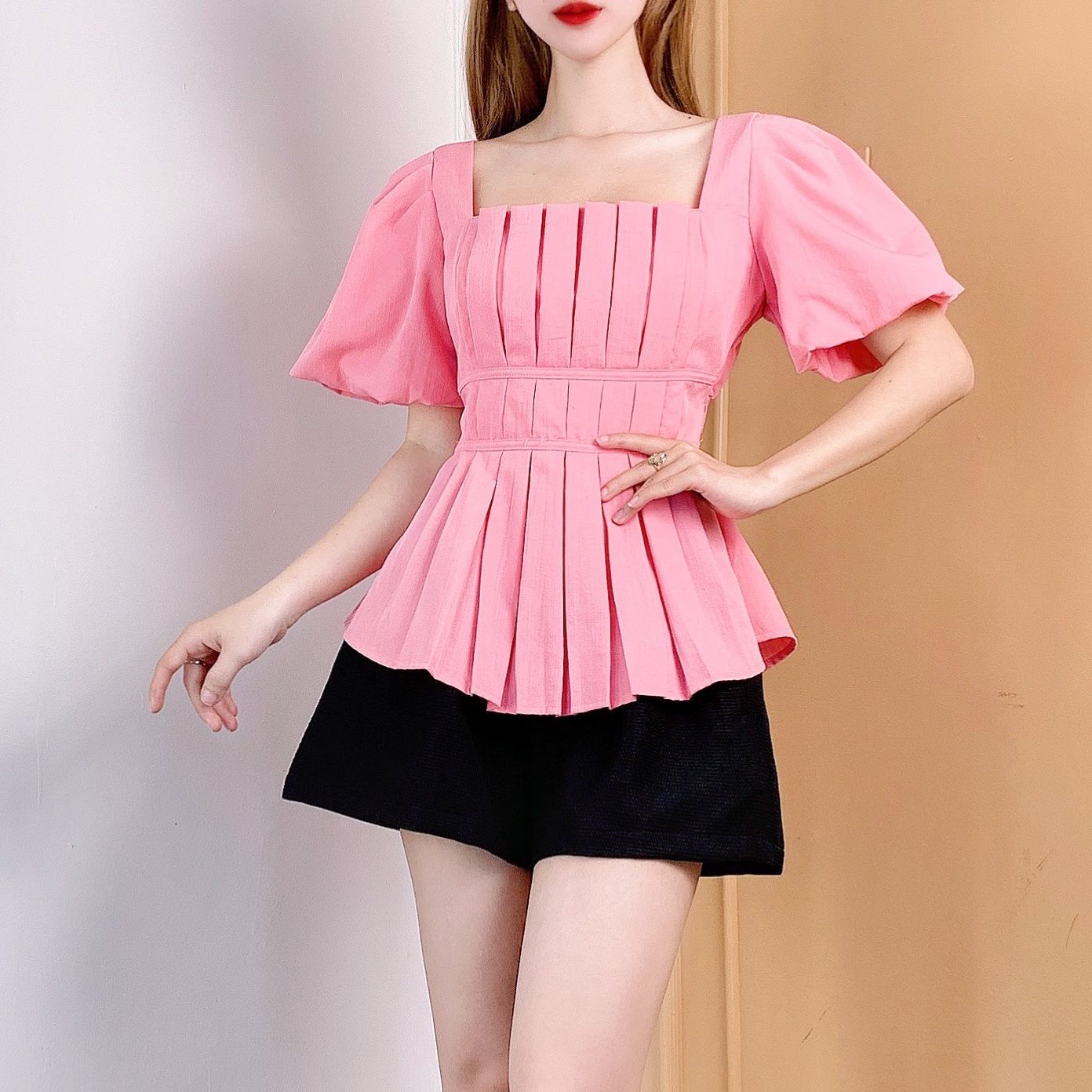 Áo peplum xếp ly ngực MIMIX CC0145