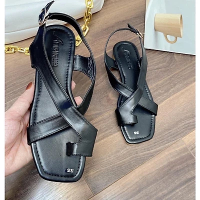 Sandal xỏ ngón da mềm êm chân( hậu xỏ ngón)