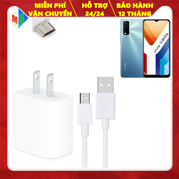 Bộ sạc nhanh cho vivo y20s chui micro usb