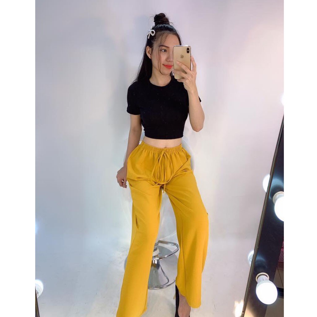 Áo crotop cộc tay cổ tròn thời trang, cá tính