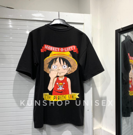 Áo THUN LUFFY MŨ RƠM - MŨ RƠM - TƯỜNG VI UNISEX
