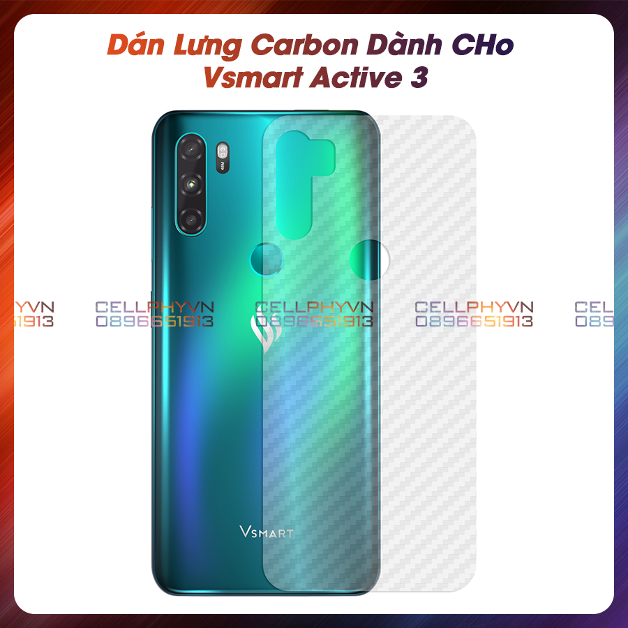 Miếng dán lưng cacbon Dành Cho Vsmart Active 3