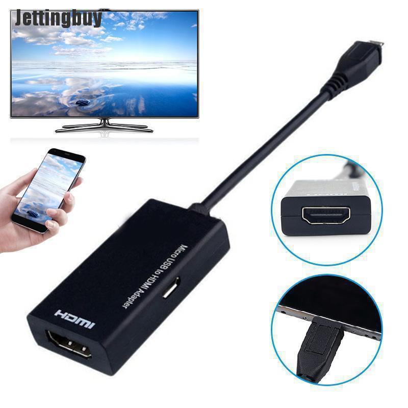 Jettingbuy Type C & Micro USB To HDMI 1080P HD Audio Video Cable HDTV Converter Adapters