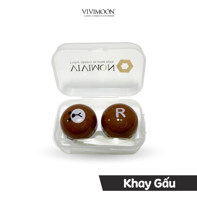 Giá bán Khay đựng kính áp tròng kèm dụng cụ đeo VIVIMOON dễ thương
