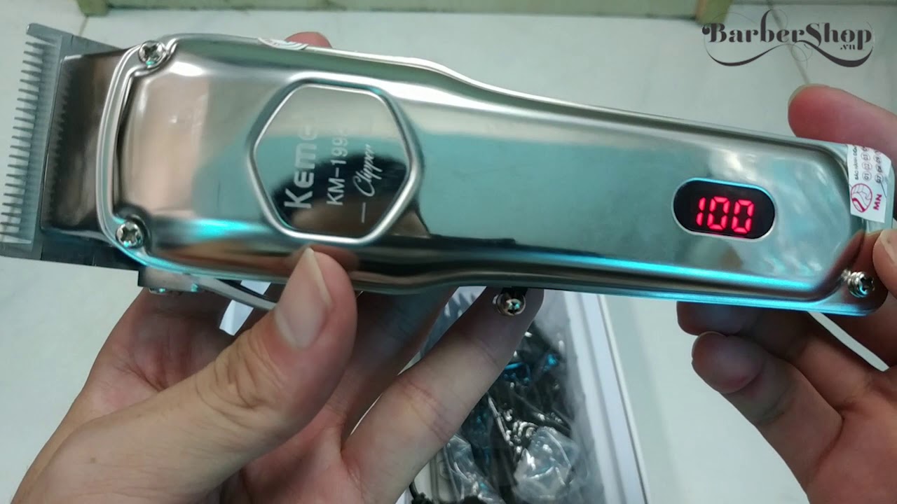 Tông đơ cắt tóc có đèn LED kemei KM 1998