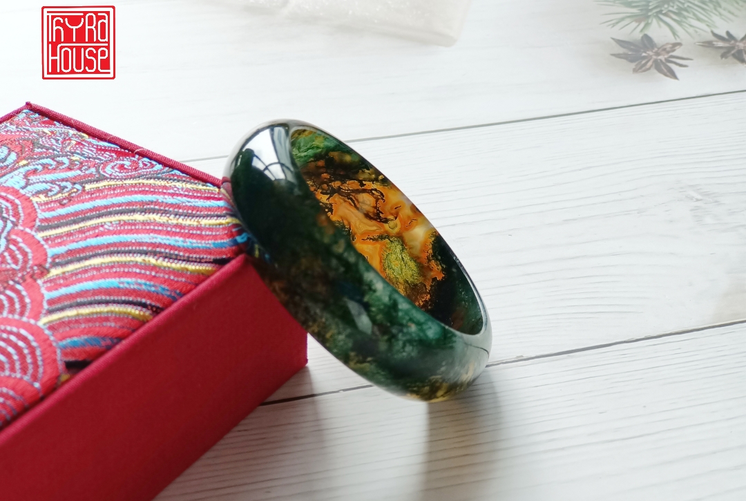 Vòng Băng ngọc thủy tảo Moss Agate