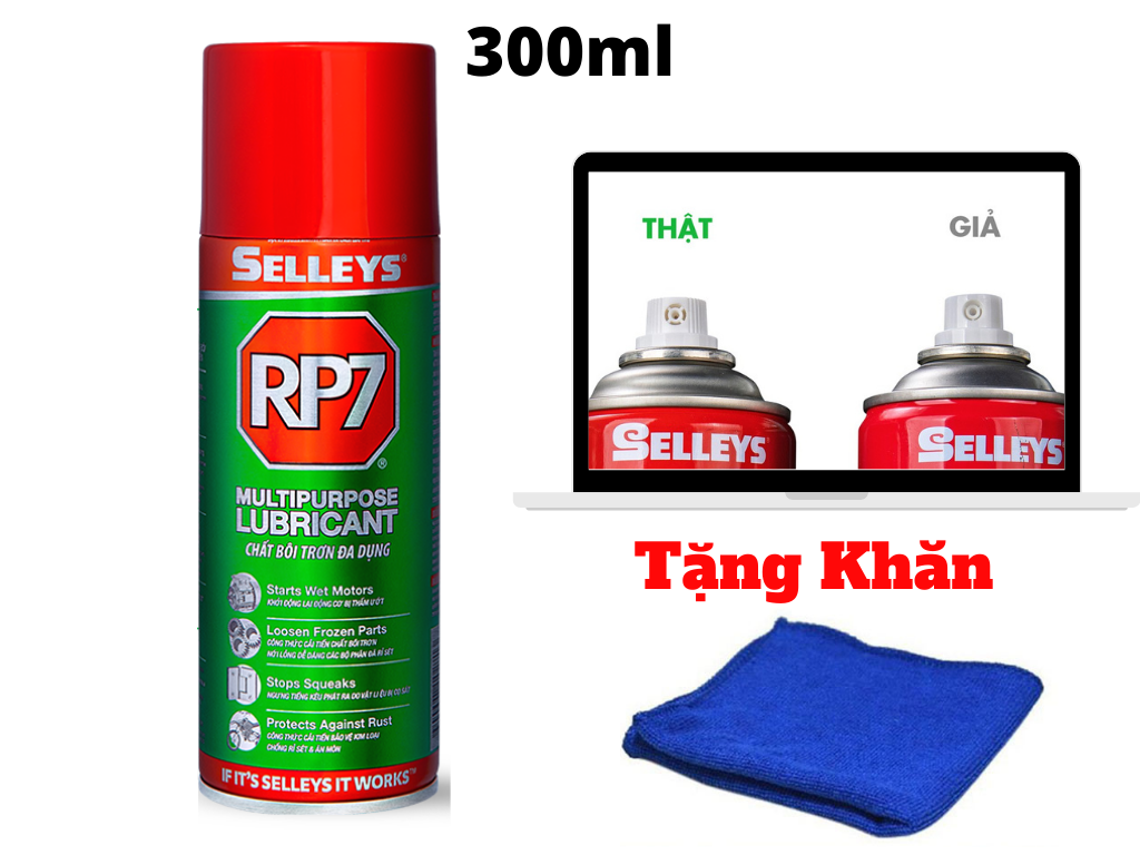 Bình Xịt Chống Rỉ Sét Ăn Mòn RP7 Hàng Chính Hãng Cty DGL 300ml Tặng Khăn
