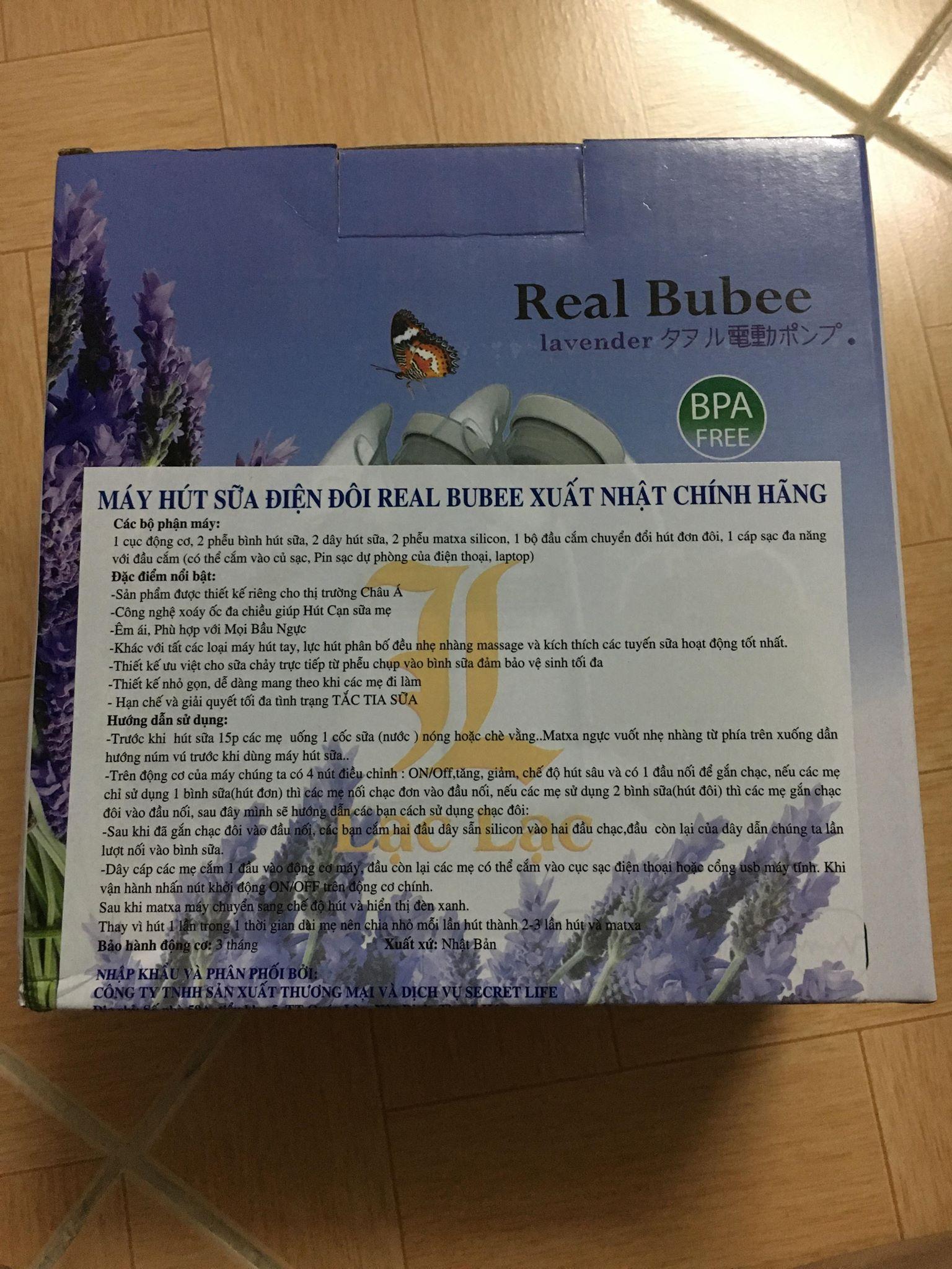 Máy hút sữa điện đôi Real Bubee Nhật Bản