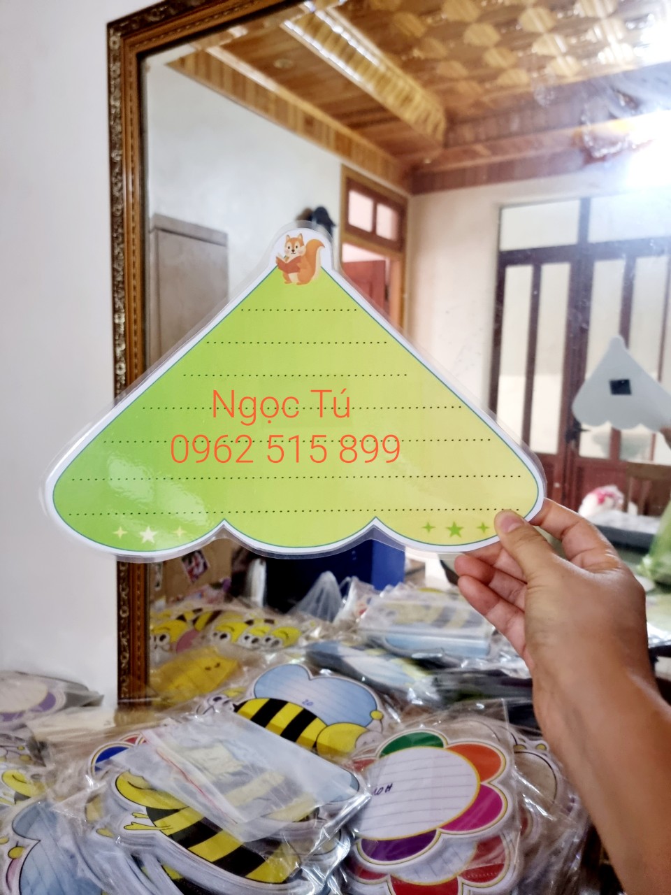 (Đồ dùng dạy học MCH) Bộ Cây Thông Học Tập (1 Gốc Khổ A3 + 7 Lá Khổ A4) Sẵn Nam Châm Lá.