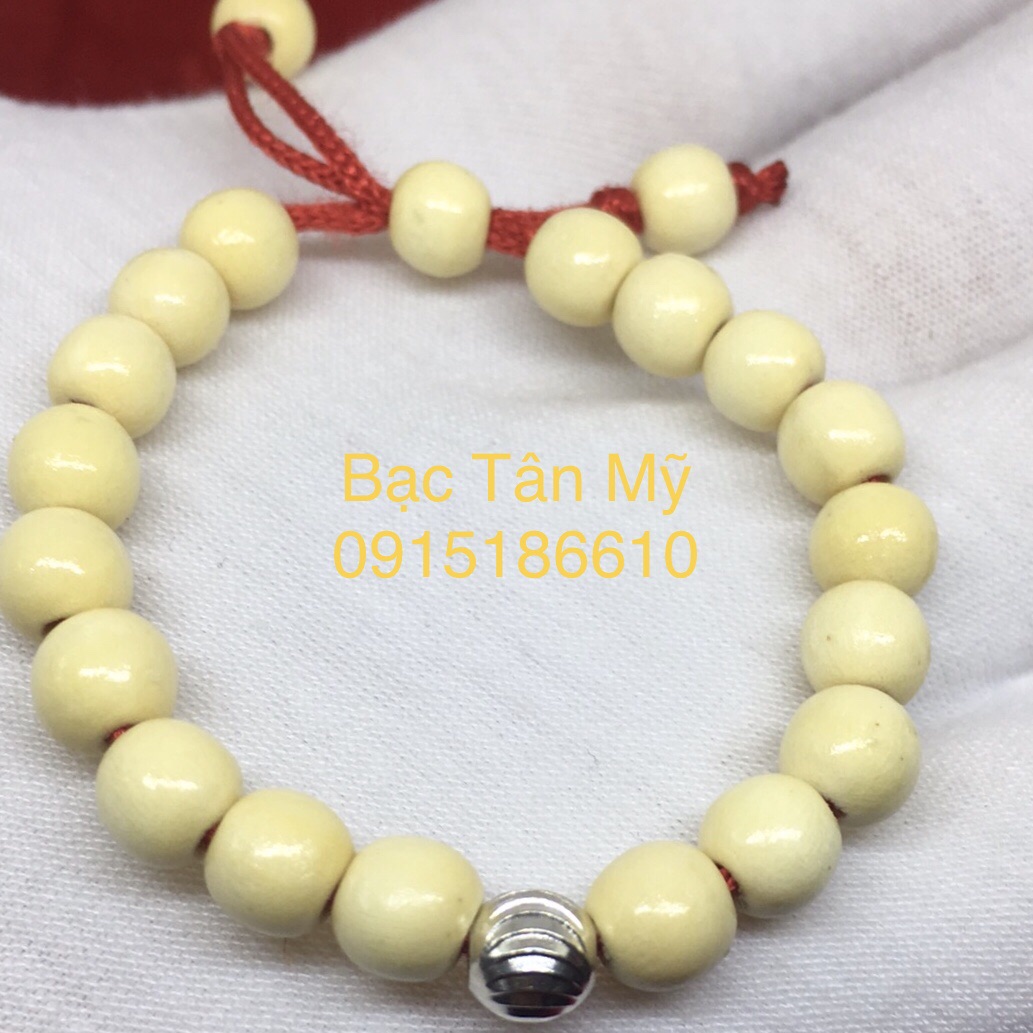 Vòng dâu trẻ em mix hạt bạc