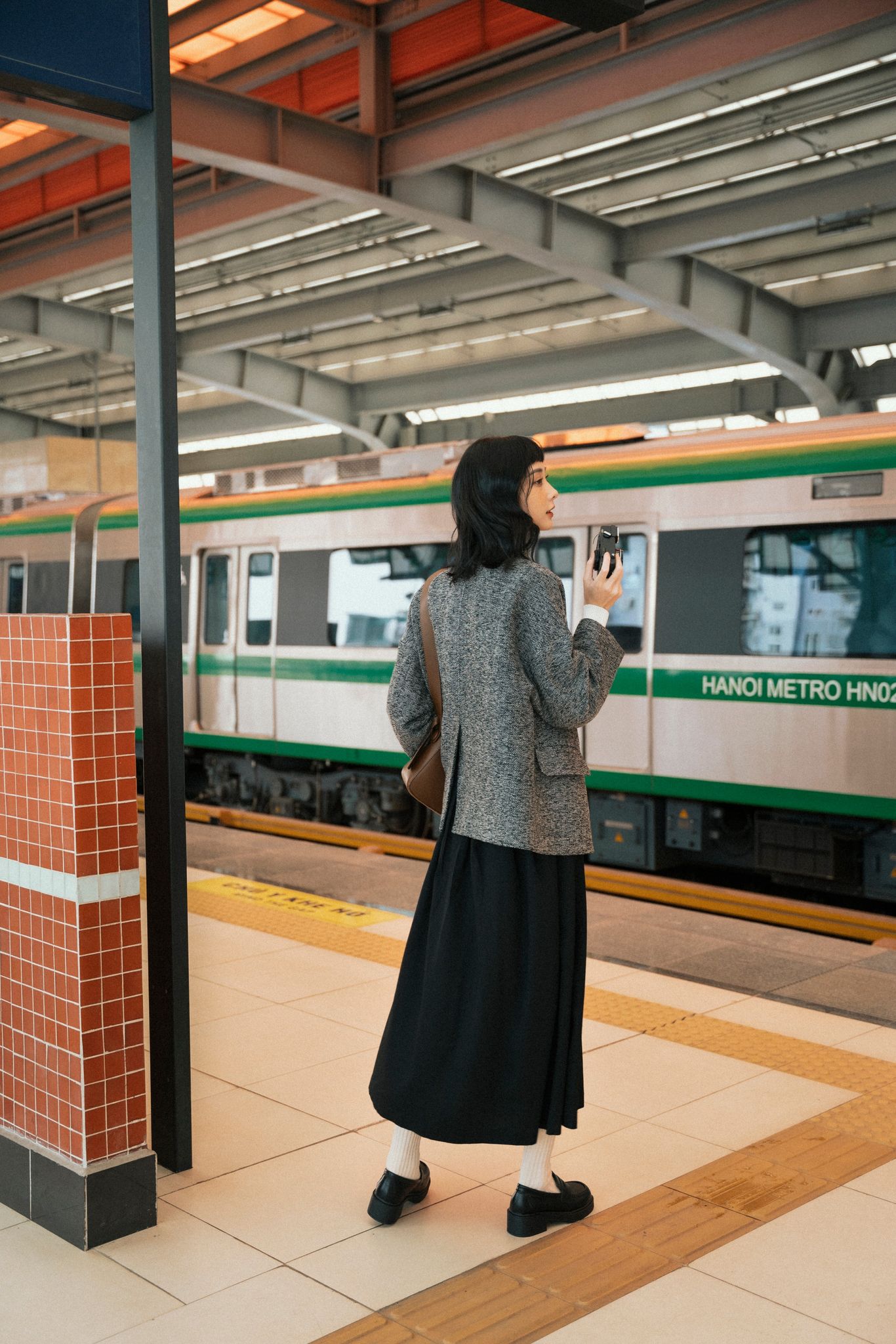 Áo Coat Dạ Xám Phẩy Madelen