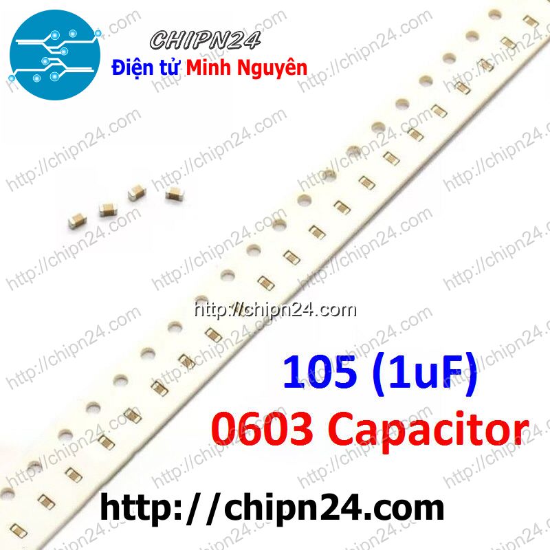 [25 CON] (KX) Tụ dán SMD 0603 105 50V 5% (1000nF 1uF 50V)