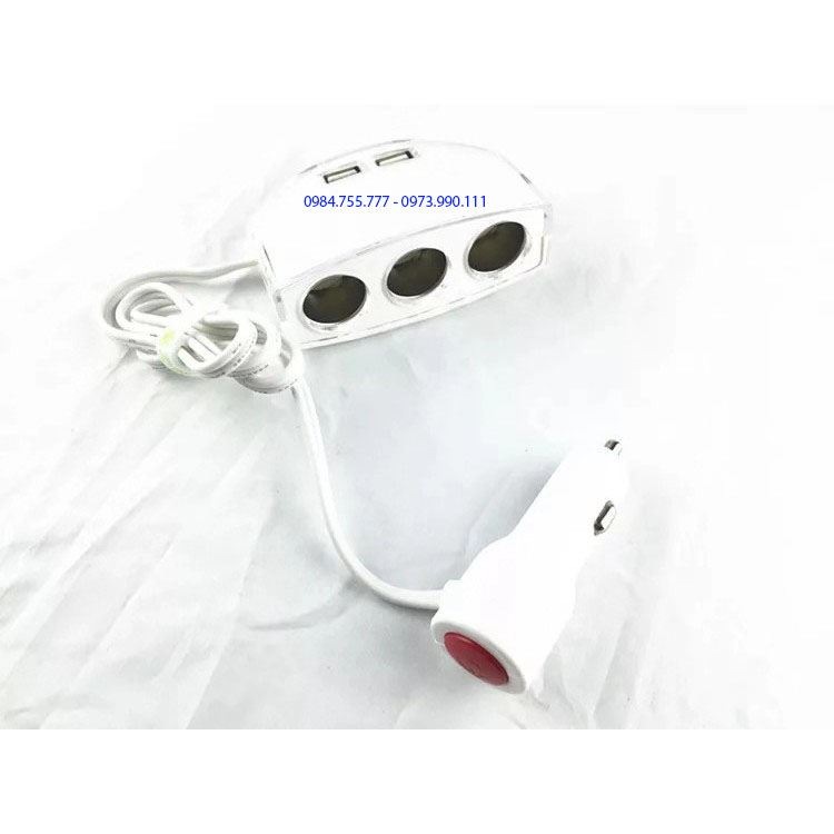 BỘ CHIA TẨU SẠC Ô TÔ 3 LỖ + 2 USB