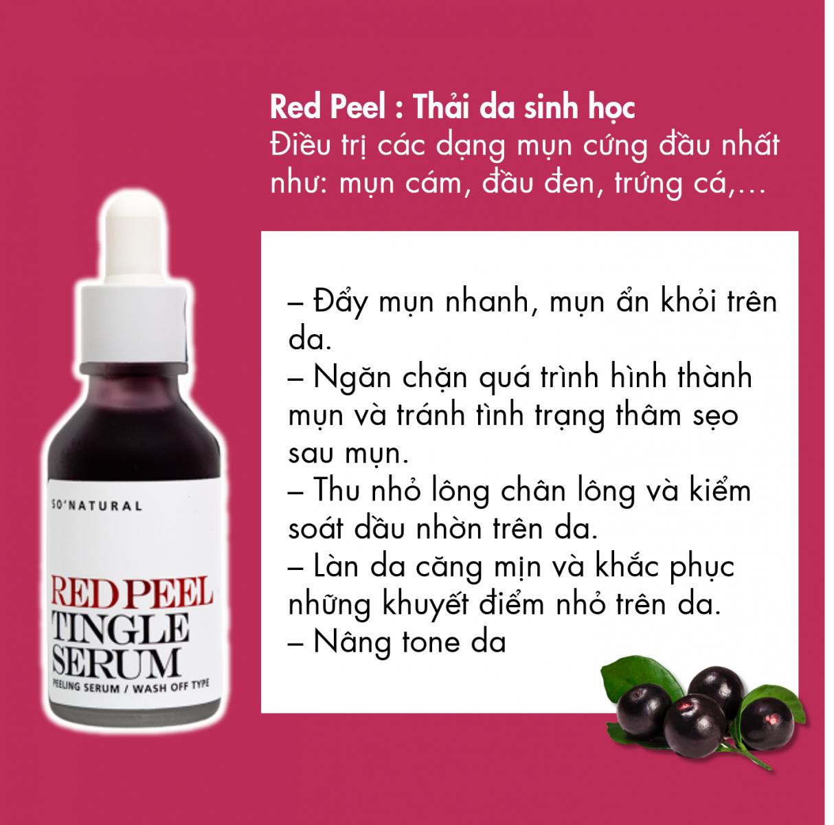 Tinh Chất Thay Da Sinh Học So’Natural Red Peel Tingle Serum