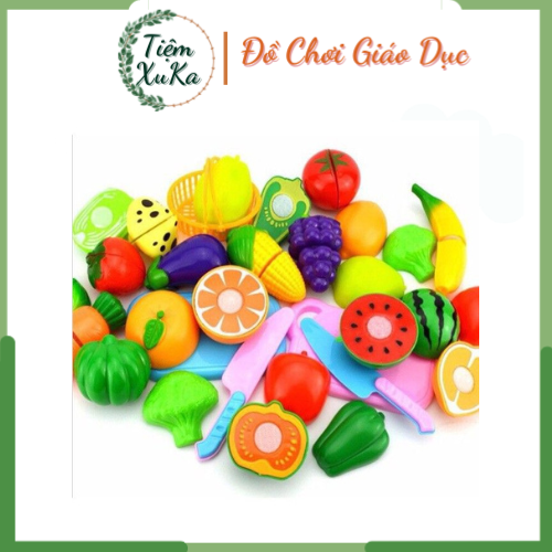 Đồ chơi cắt hoa quả - rau củ nhựa cho bé
