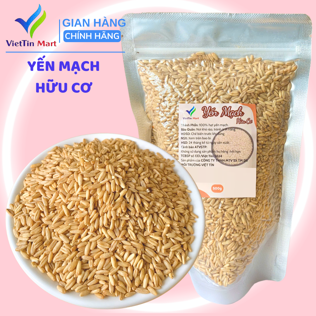  500G YẾN MẠCH HỮU CƠ (ĐÃ TÁCH VỎ) 
