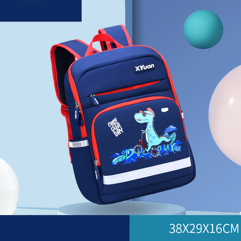 [LỚP 1, lớp 2] Cặp sách Balo học sinh hình khủng long dễ thương, cặp sách chống gù lưng chống thấm nước cho bé trai gái tiểu học, THOÁNG MÁT, CÓ PHẢN QUANG